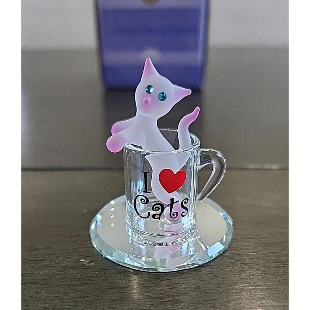 Glass Baron Handcrafted Glass Art (I Love Cats)
